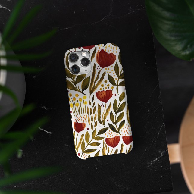 Ilustração floral botânica laranja queimada (Criador carregado)