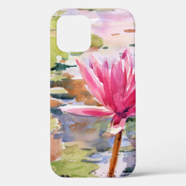 Ilustração Floral do Lotus Watercolor