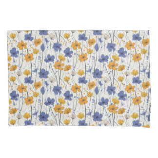 Ilustração floral, flores silvestres abstrato, mod
