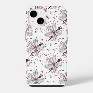 Ilustração Floral Simples para iPhone 14 Resistent