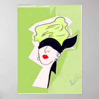 Ilustração inspirada por poster Rene Gruau