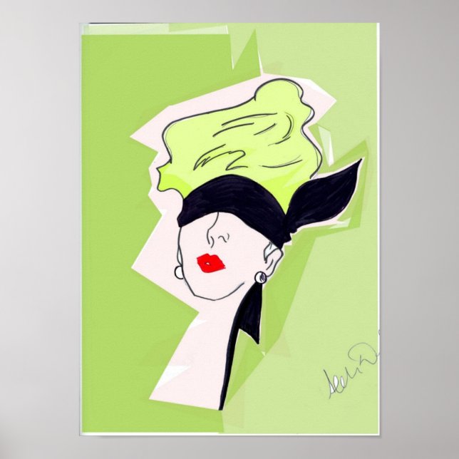 Ilustração inspirada por poster Rene Gruau (Frente)