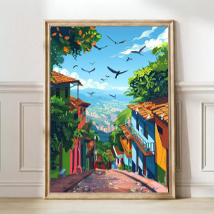 Ilustração Medellín Impressão Colômbia Medellín Vi