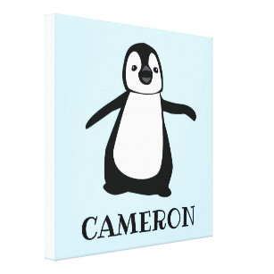 Ilustração personalizada de pinguins impressão