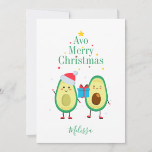 Ilustração personalizada do Avocado Feliz Natal