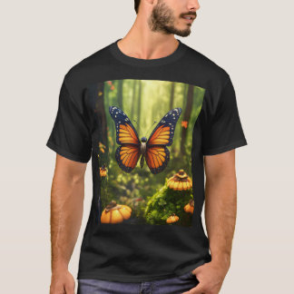 Ilustração T-Shirt com borboleta viva
