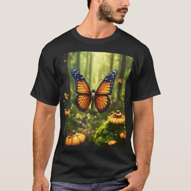 Ilustração T-Shirt com borboleta viva (Frente)