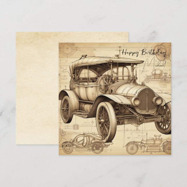 Ilustração Tacot Faux Vintage personalizada SC (Frente/Verso)