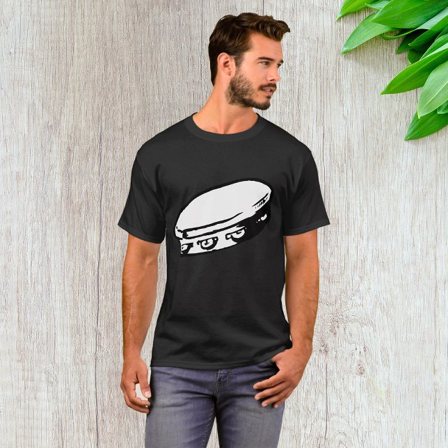 Ilustração Tambourine Mens T-Shirt (Criador carregado)