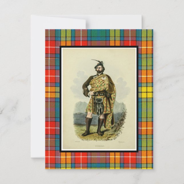 Ilustração Vintage Buchanan Scottish Clansman (Frente)