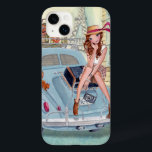 Ilustração Vintage Chic da Viagem Garota Paris<br><div class="desc">Capa de telefone ilustrada encantadora com uma viajante elegante a desfrutar de Paris com inspiração da moda vintage. Perfeita para amantes de viagens e fãs de ilustrações parisienses chiques. Arte original de Caroline Bonne Müller</div>