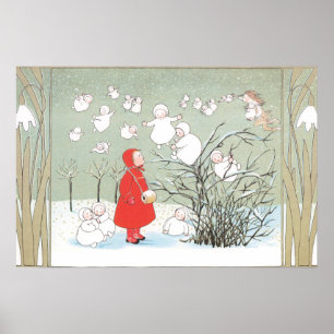 Ilustração Vintage de Sibylle Von Olfers Poster