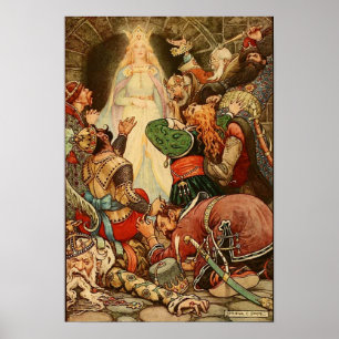 Ilustração Vintage Frank C. Pape Poster