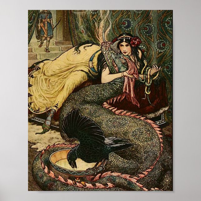 Ilustração Vintage Frank C. Pape Poster (Frente)