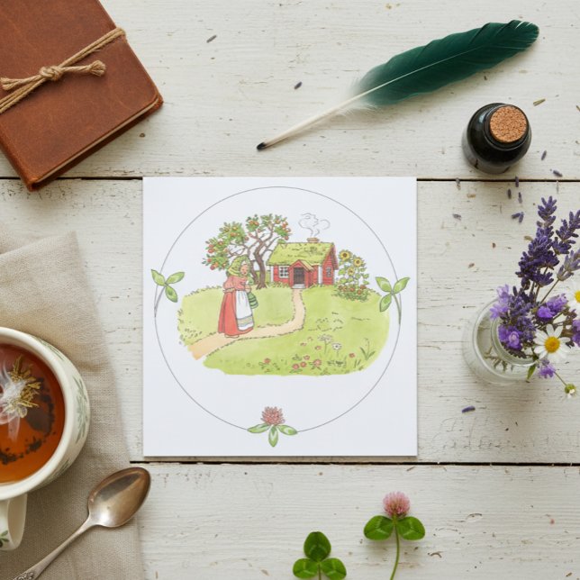 Ilustração Vintage, Pequena Velhinha Elsa Beskow (Criador carregado)