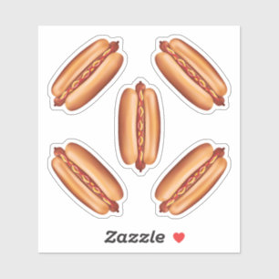 Ilustrações de Cachorro Quente Fast Food Adesivo