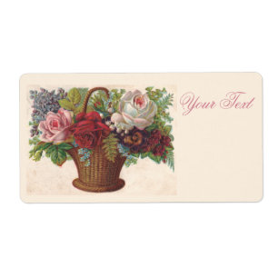 Ilustrações de etiquetas de flores vintage requint