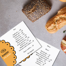 Ilustrações do Pão de Papel de Papel Menu e Lista