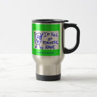 Im cheio da caneca de viagem Psychotic da raiva