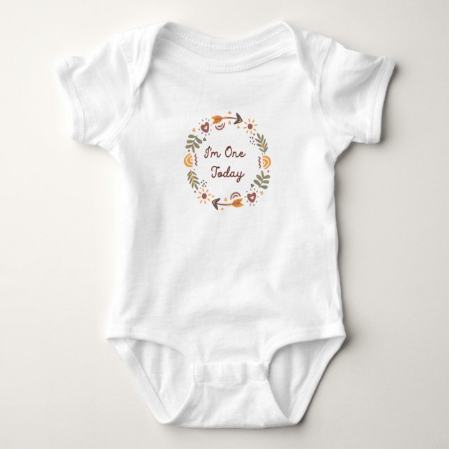 I'm One Today  Baby T-shirt (Frente)