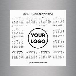 Ímã com Logo da Empresa de Calendário Moderno 2027