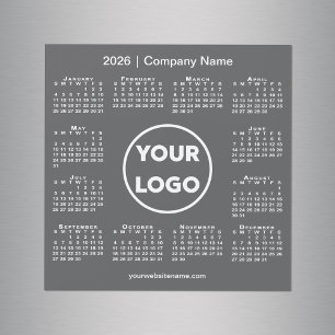 Ímã com Logotipo da Empresa de Calendário Moderno