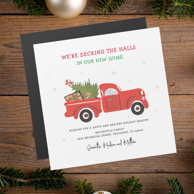 Ímã de Anúncio de Mudança de Natal (We Moved Christmas Moving Announcement)