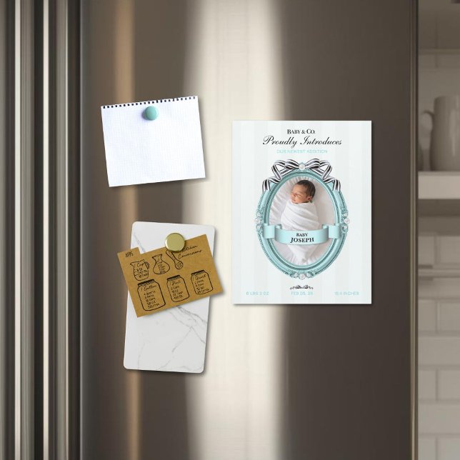 Ímã de Anúncio de Nascimento Baby & Co (Criador carregado)