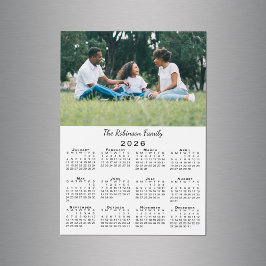 Ímã de Calendário 2026 Personalizável com sua Foto