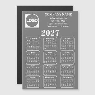 Ímã de Calendário 2027 com Nome e Logotipo Persona