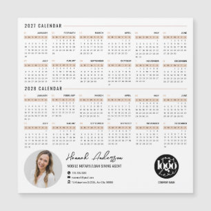 Ímã de Calendário de Empresa 27-28 Logo Empresaria