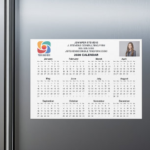 Ímã de Calendário de Empresa Logotipo Empresarial 