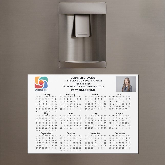 Ímã de Calendário de Empresa Logotipo Personalizad (Criador carregado)