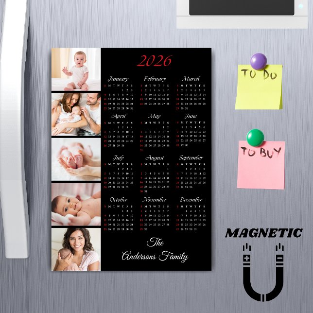 Ímã de Calendário Personalizado com Colagem de Fot (Criador carregado)