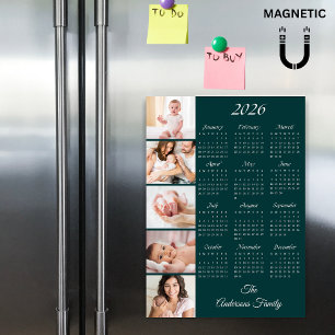 Ímã de Calendário Personalizado com Colagem de Fot