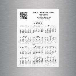 Ímã de Calendário QR Code Personalizado para Negóc