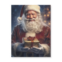 Ímã de cartão de Natal do Papai Noel