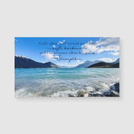 Ímã de Citação Inspiradora Foto do Lago da Montanh