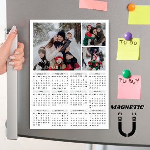Ímã de Colagem de Fotos de Calendário de Cores Edi