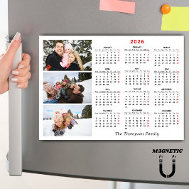 Ímã de Colagem de Fotos de Calendário Personalizad