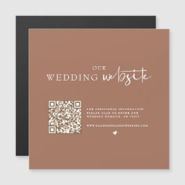 Ímã de Detalhes de Casamento com Foto em Código QR