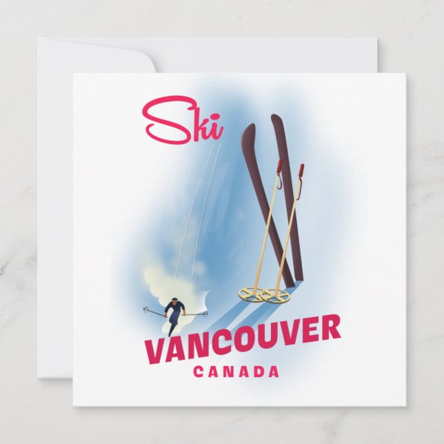 Ímã de Esqui Vancouver Canadá (Frente)
