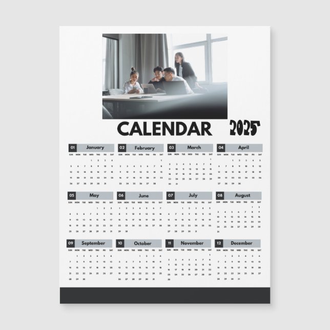    Ímã de Foto da Empresa do Calendário Moderno de (Frente)