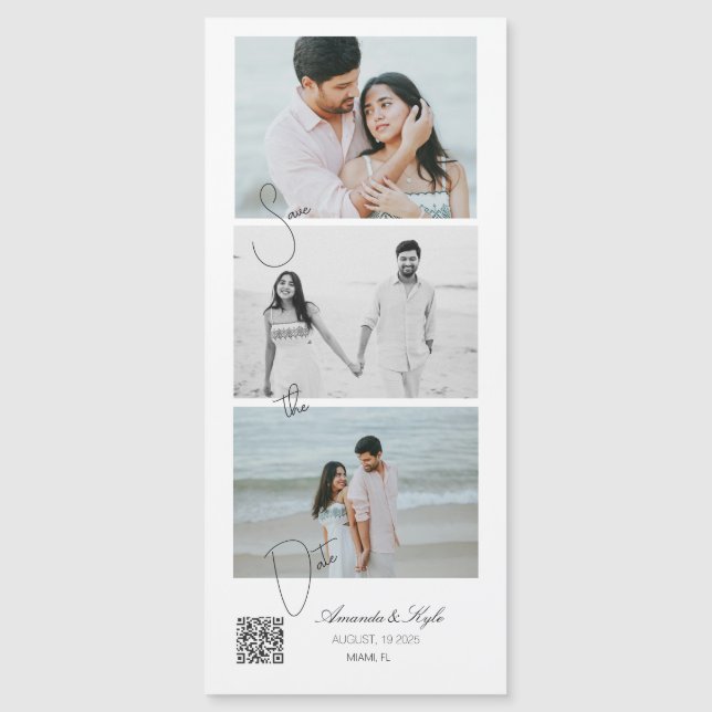 Ímã de foto de anúncio personalizado Casamento (Frente)