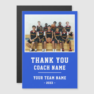 Ímã de Foto do Nome da Equipe do Treinador Obrigad