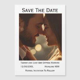 Ímã de Fotografia de Casamento Salve a Data