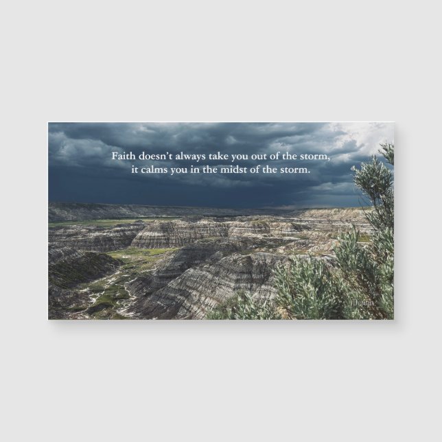 Ímã de Fotografia do Badlands com Citação Inspirad (Frente)