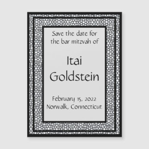 Ímã de Fretwork Repeated Save the Date