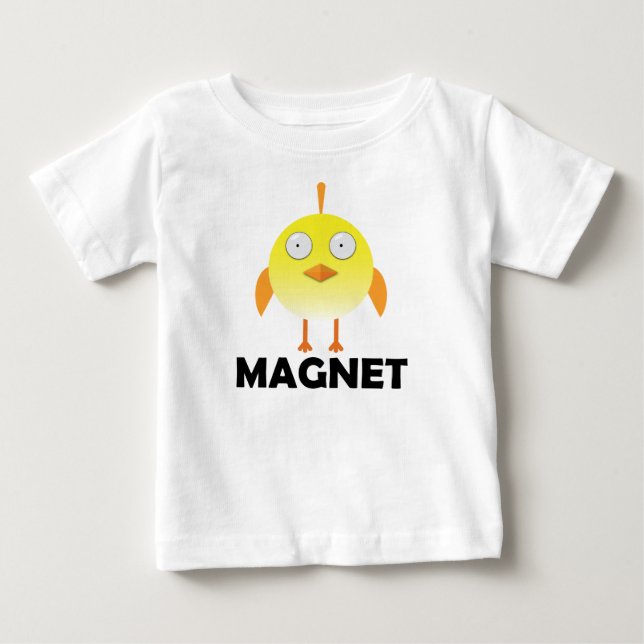 Ímã de Galinha - Camiseta de Jersey Fina para Bebê (Frente)