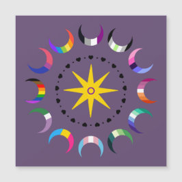 Ímã de Luas Crescentes do Orgulho Queer